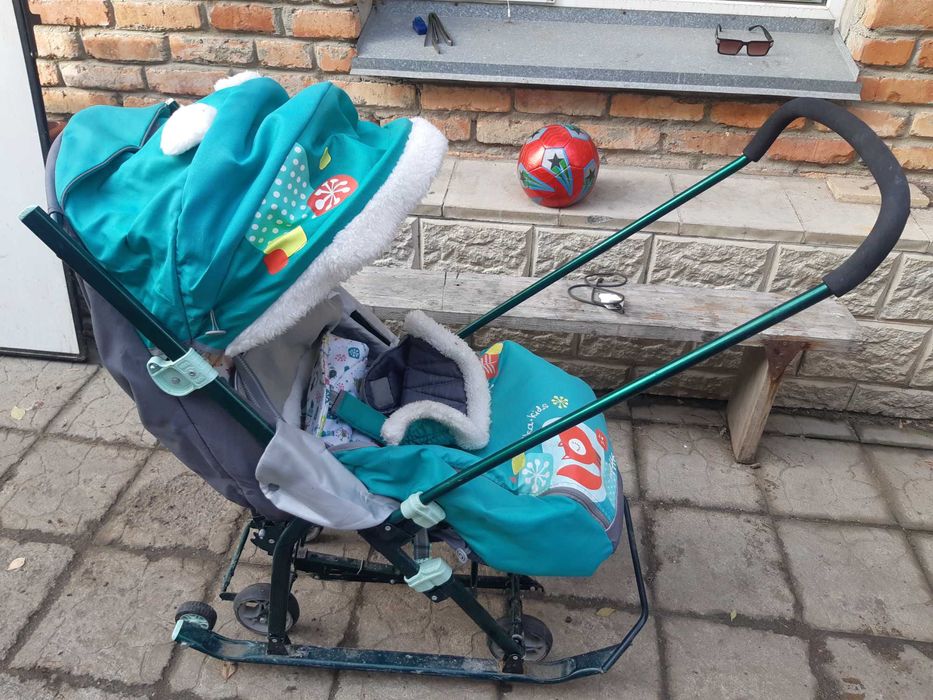 Санки транформеры с колёсами