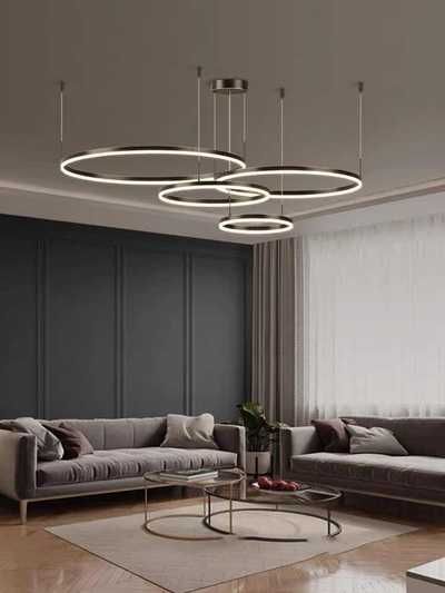 Lustra led dimabila cu telecomanda 200w Black/ Gold