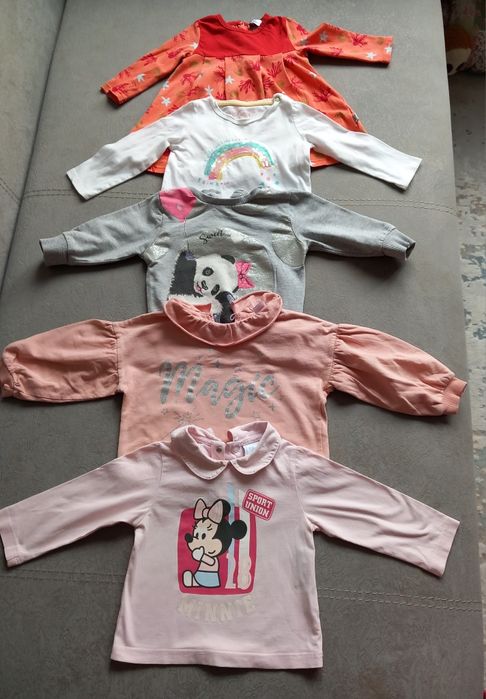 Lot 5 bluze fetita marimea 80 -86