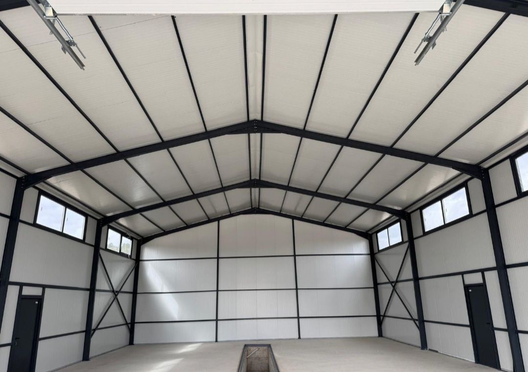 Vând hala metalică demontabila 14x50