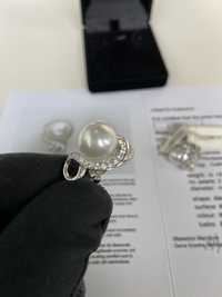 Дамски обеци Utopia Legato Collection 18k White Gold Pearls & Diamonds