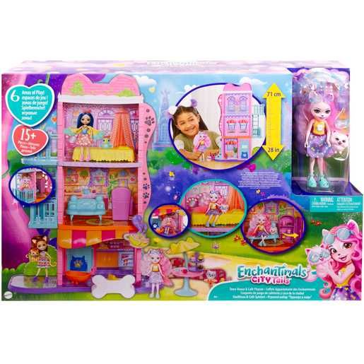Enchantimals апартамент в града с кафене Къща с кукла