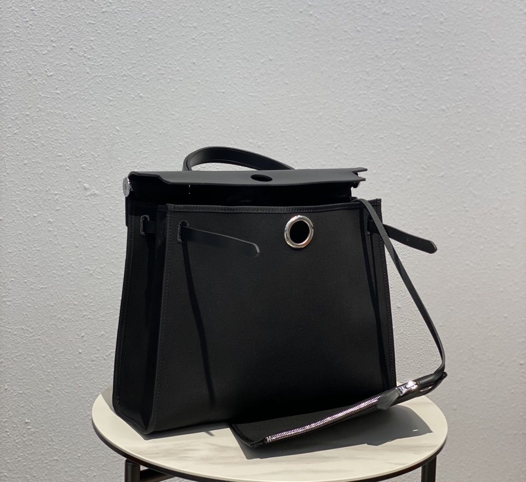 Geanta Hermes Herbag, negru, tip Premium