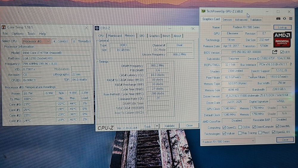 Unitate PC Gaming i7 4770K video 4GB RX 580 16GB RAM SSD