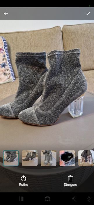 Botine ocazie, lycra, mas. 39, Mei