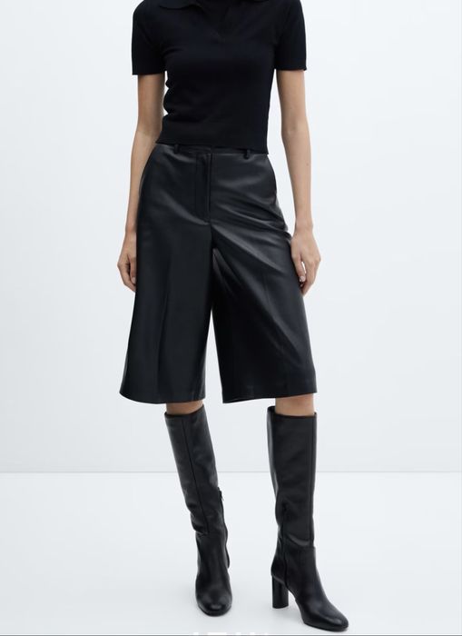 Кожени бермуди - Mango