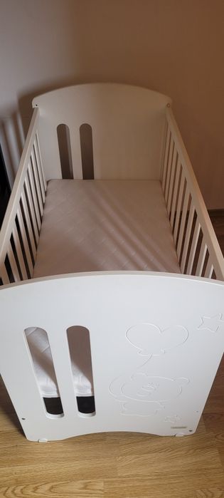 Pătuț bebe Micuna + saltea 60/120 cm  + apărători pătuț