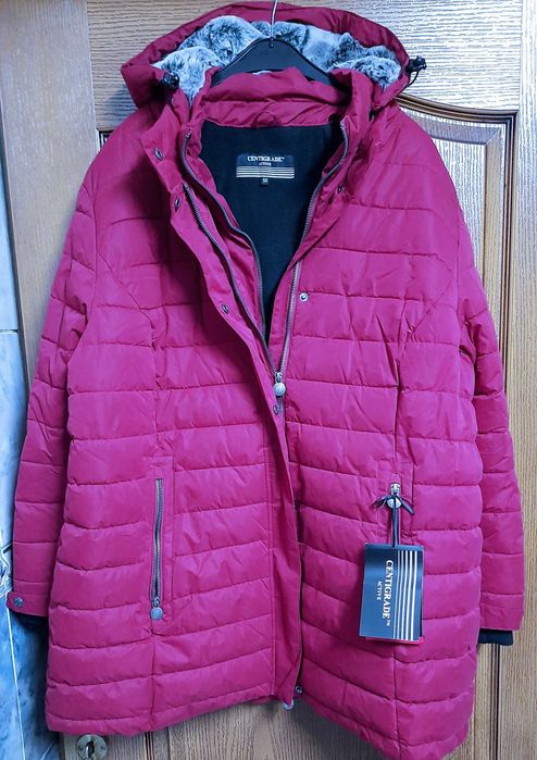 Geacă damă cu glugă, pentru iarnă, interior cocolino