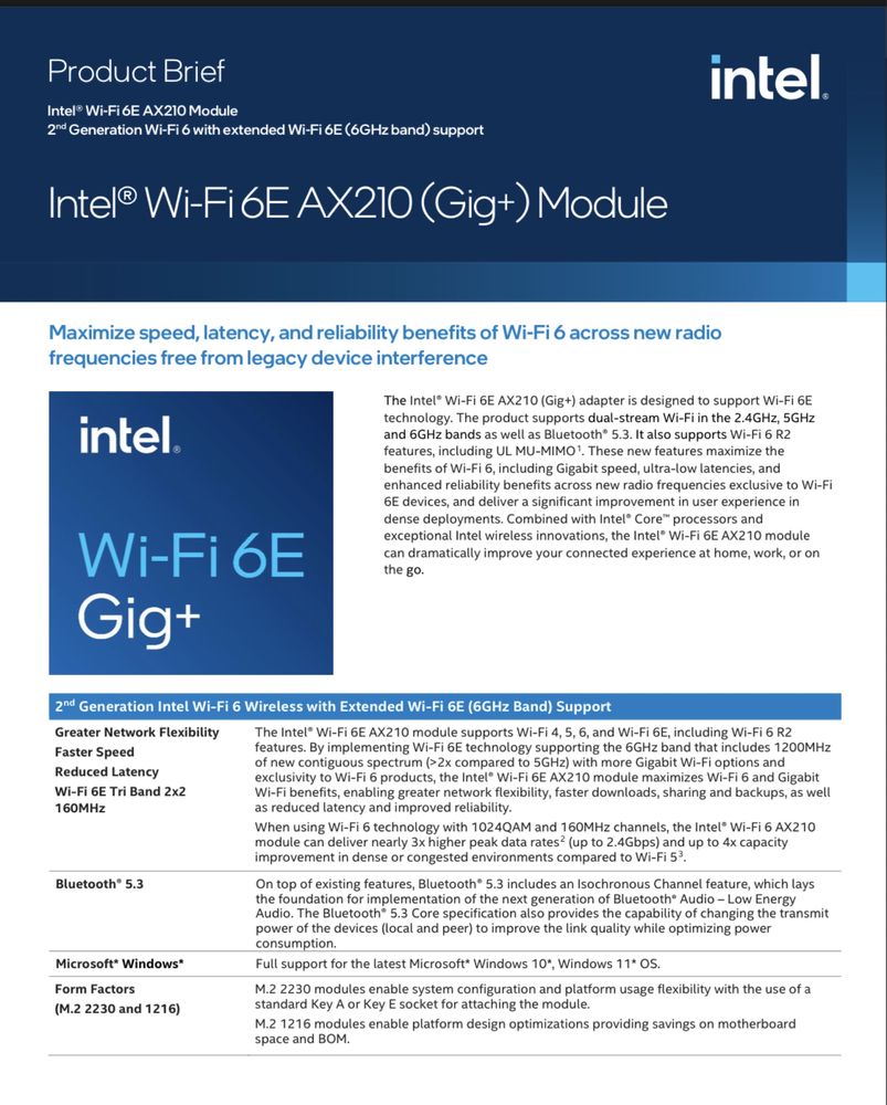 Intel AX210/AX211/AX411-wifi 6e