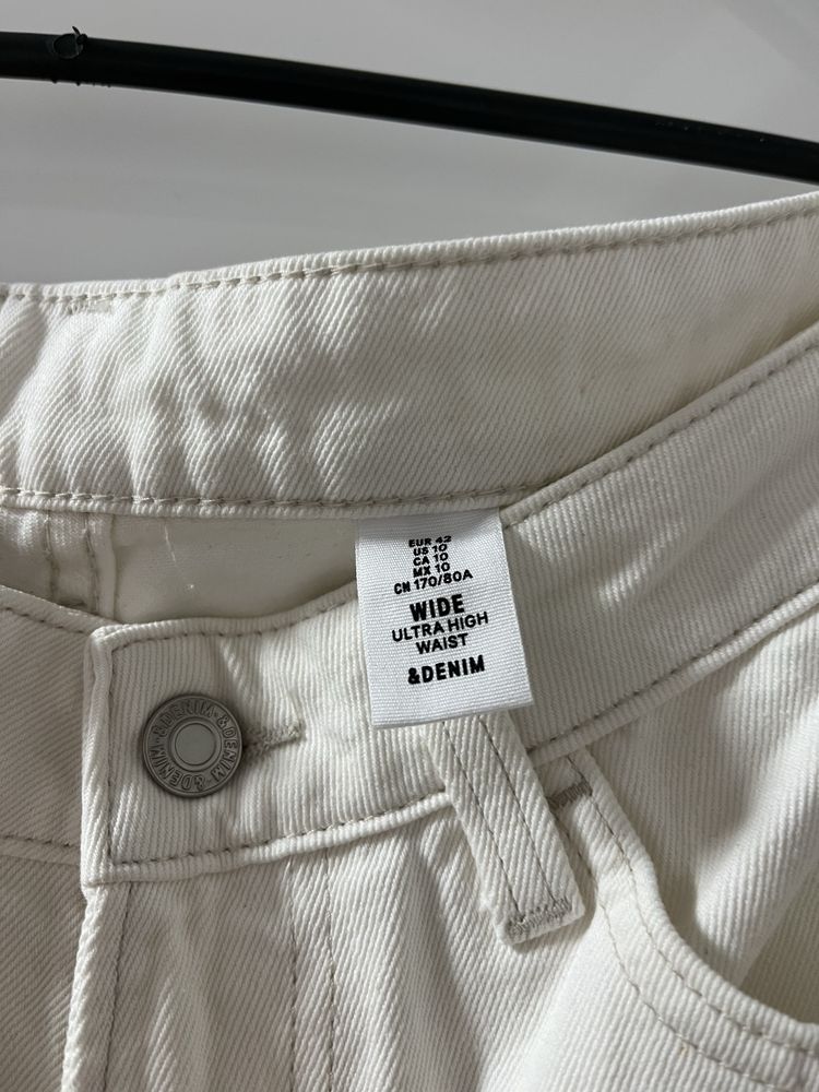 Дънки бял цвят - H&M