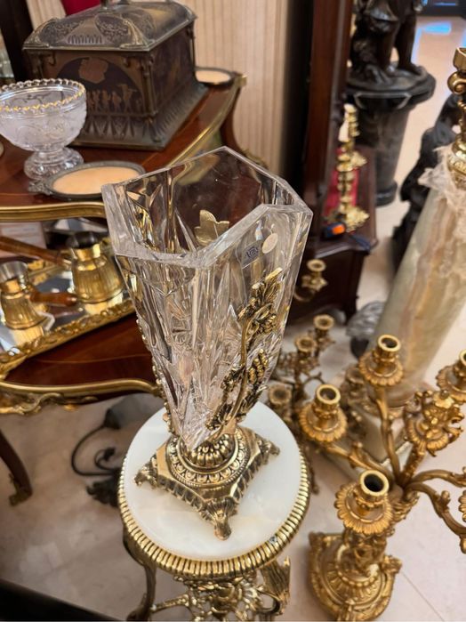 Suport din bronz masiv- vas cristal