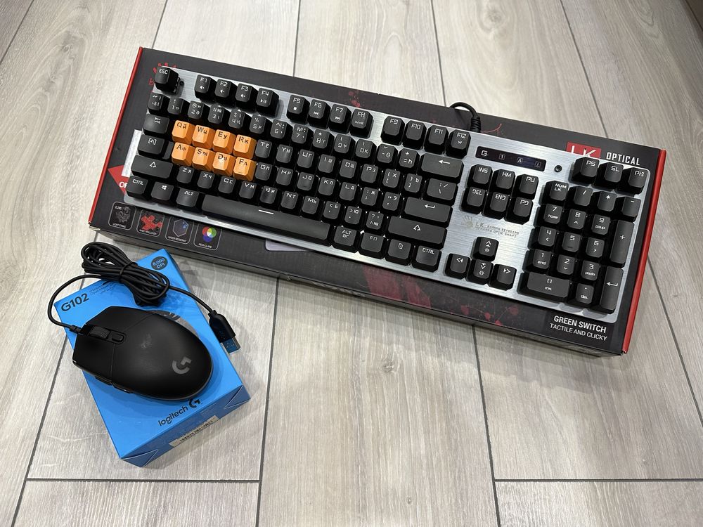 Клавиатура блуди 6760 + мышка logitech g102