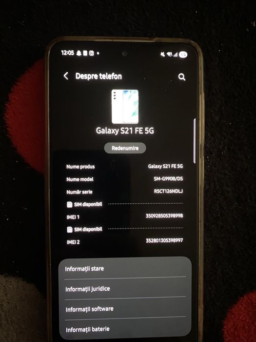 Vand samsung s21 final edition 5g!!