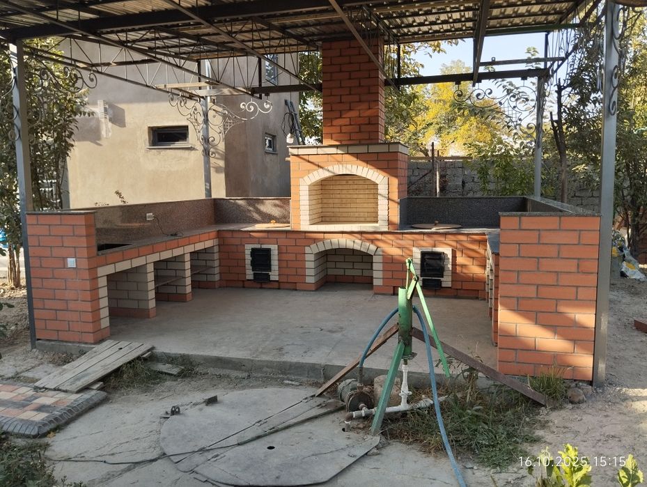 летняя кухня камин очаг