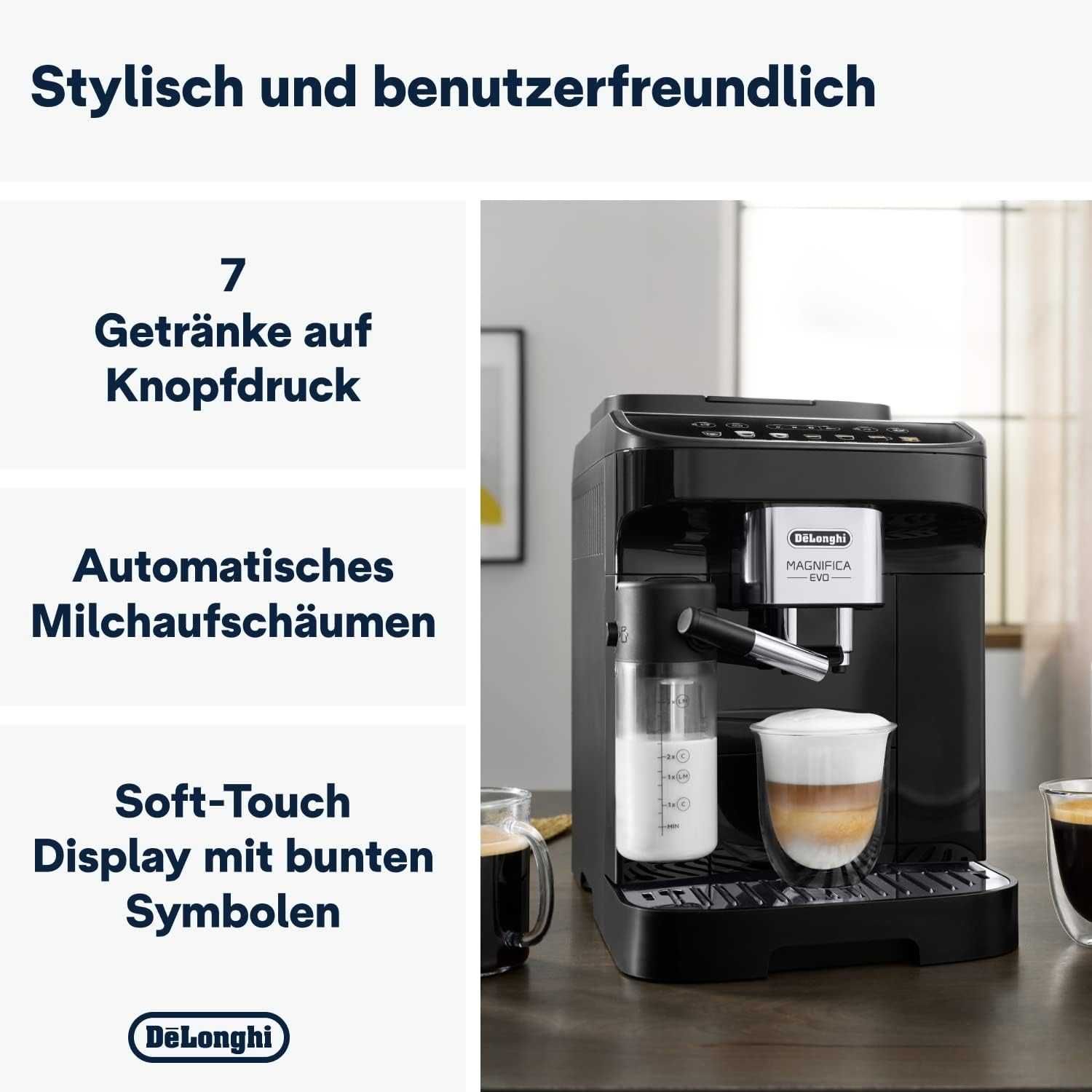 Кафеавтомат Delonghi Magnifica EVO LatteCrema ECAM292.81.B Bean-to-cup