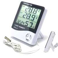 Термометър, влагометър и часовник 5в1 за вътрешна и външна температура