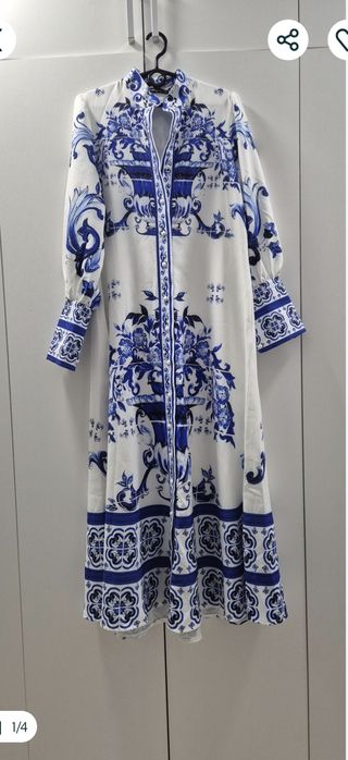 Красивое платье Гжель