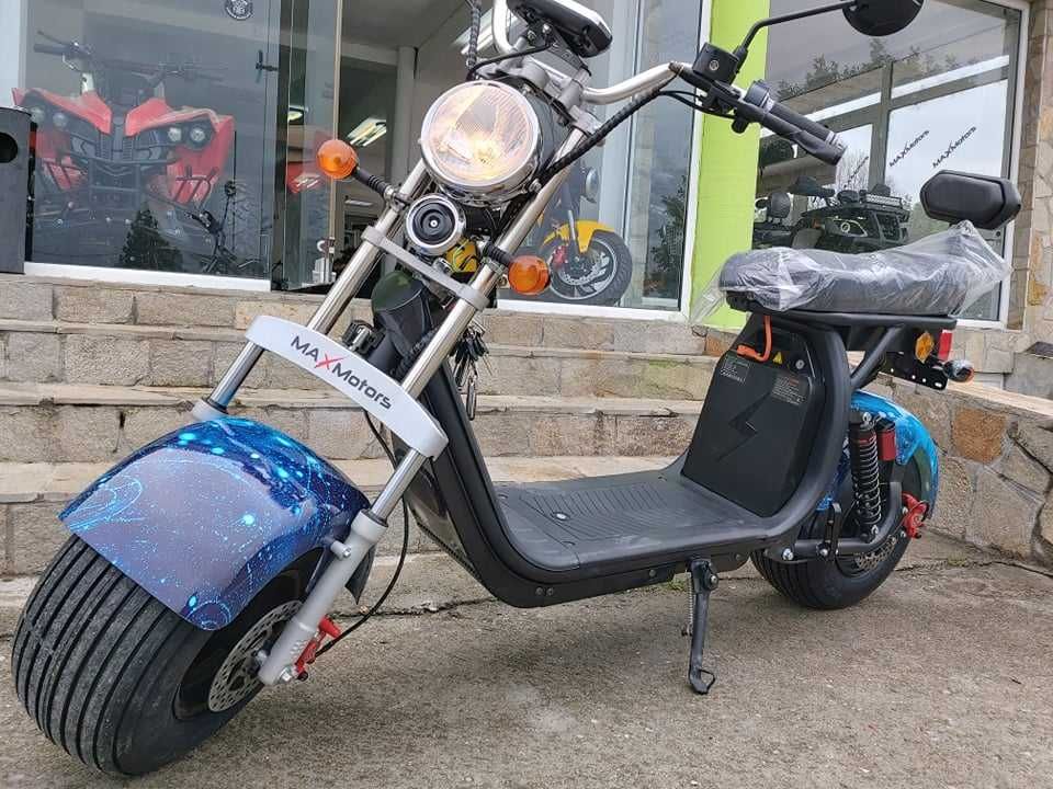 Електрически скутер  BIG CITY HARLEY 2000W-1500W 60V/20AH Sky Blue