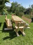 Masa cu bancute foisor lemn masiv  rustic