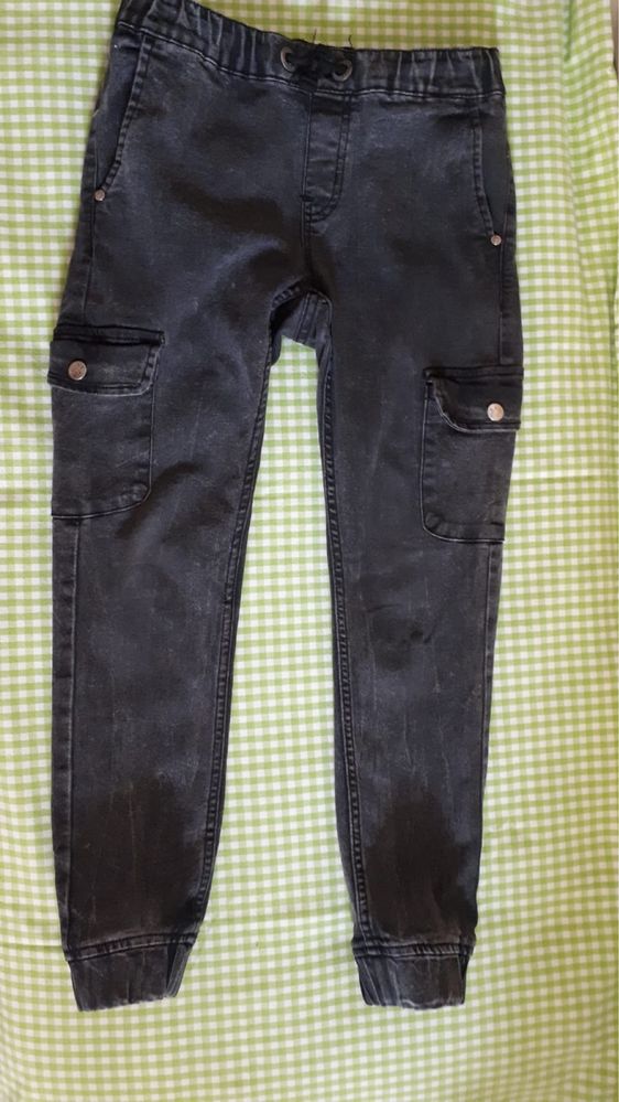 Pantaloni blugi negri, marime 140