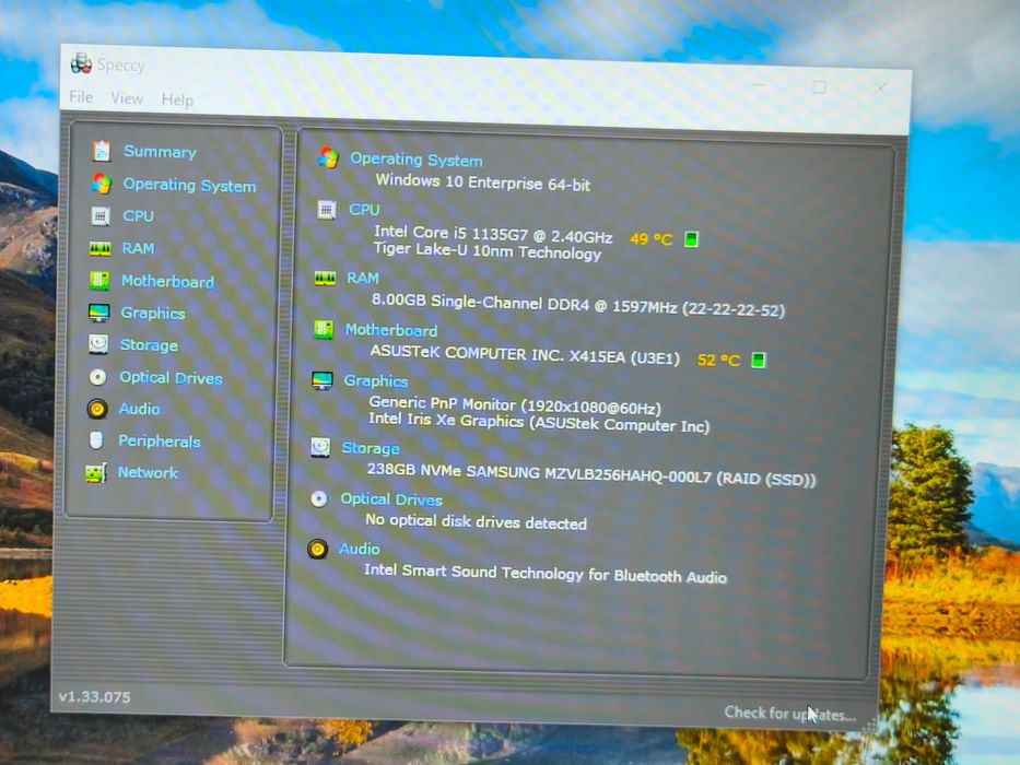 laptop ultraportabil Asus Vivobook X415EA i5 1135G7 8gb ram ssd 256gb