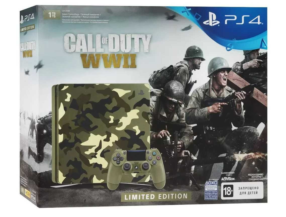 PlayStation 4 PS4 Slim 1TB - Call of Duty WWII Edition Console