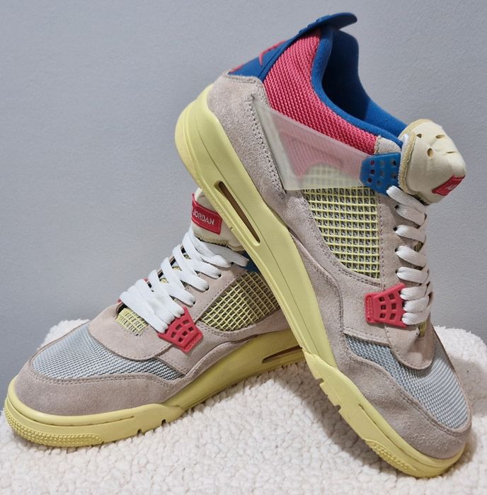 NIKE JORDAN 4 RETRO X UNION LA GUAVA ICE, 47.5 номер, обувани 1 път, к