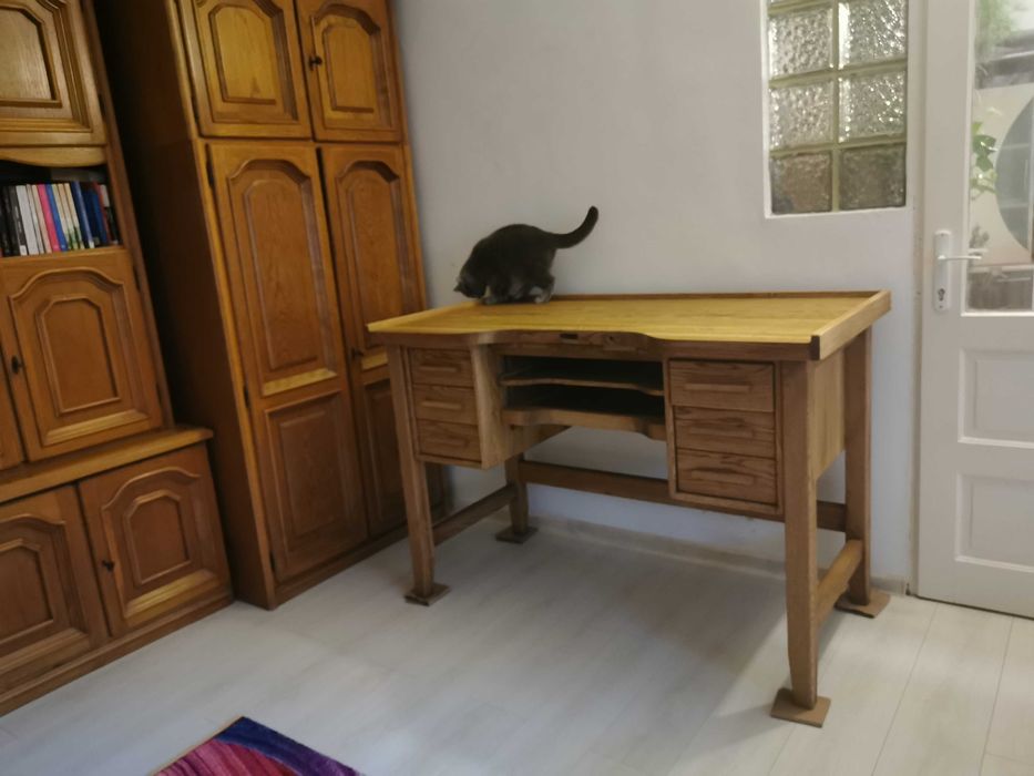 Birou din lemn masiv de stejar | Masa din lemn masiv