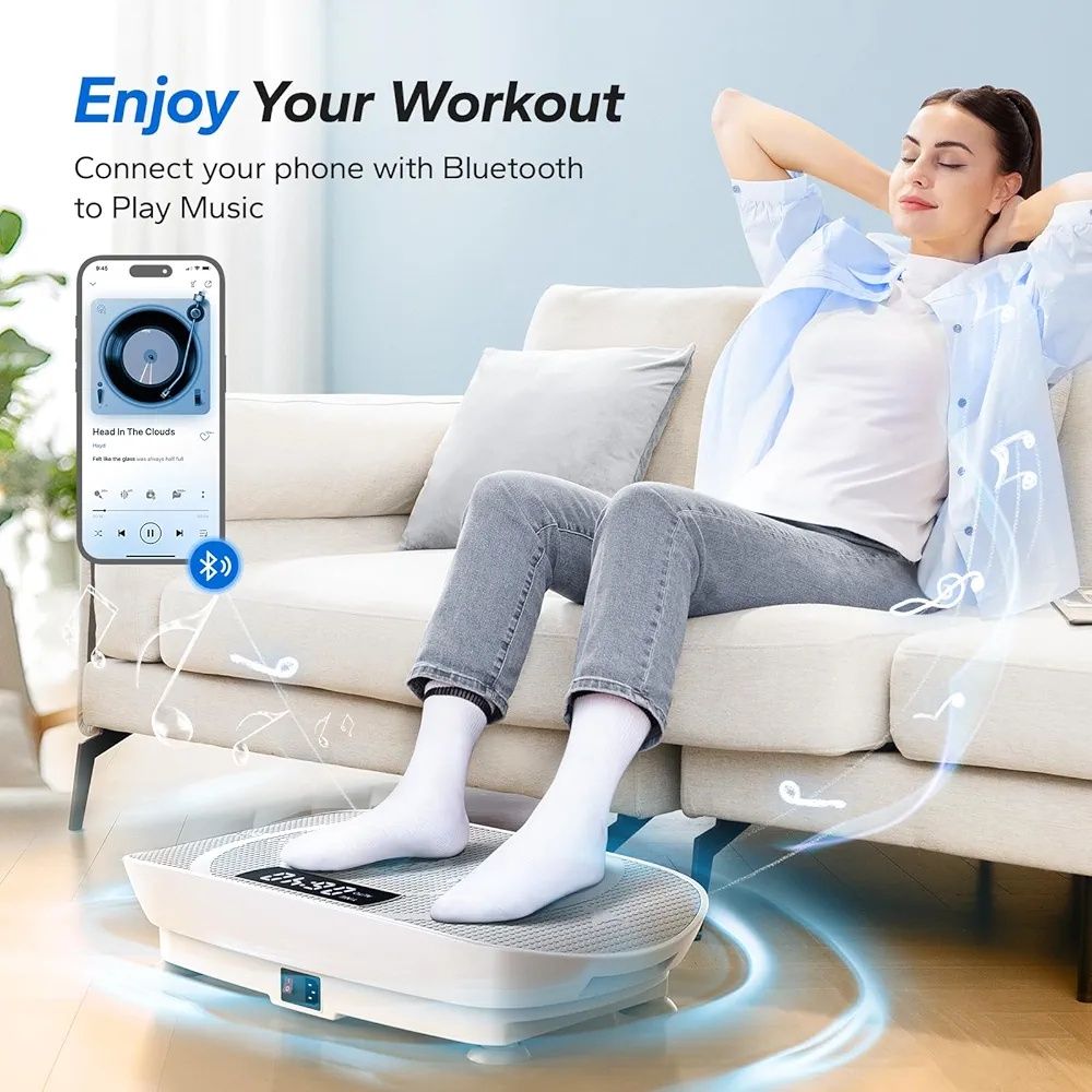 Bluetooth Вибрационна платформа MERACH, фитнес уред за цялото тяло