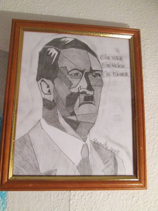Reducere Tablou "Adolf Hitler" fuhrer ein volk ein reich creion ,desen