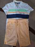 Set tricou polo si pantaloni scurti marime 9 ani