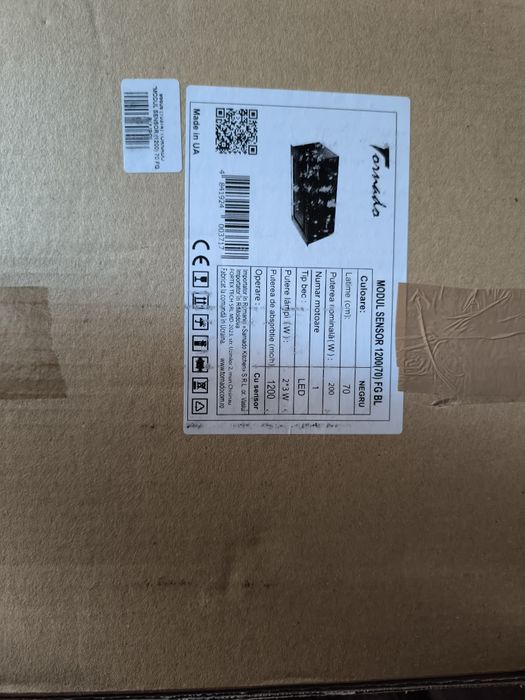 Hota incorporabila Tornado Modul Sensor 1200m3/h 70cm LED 1 Motor 3 Vi