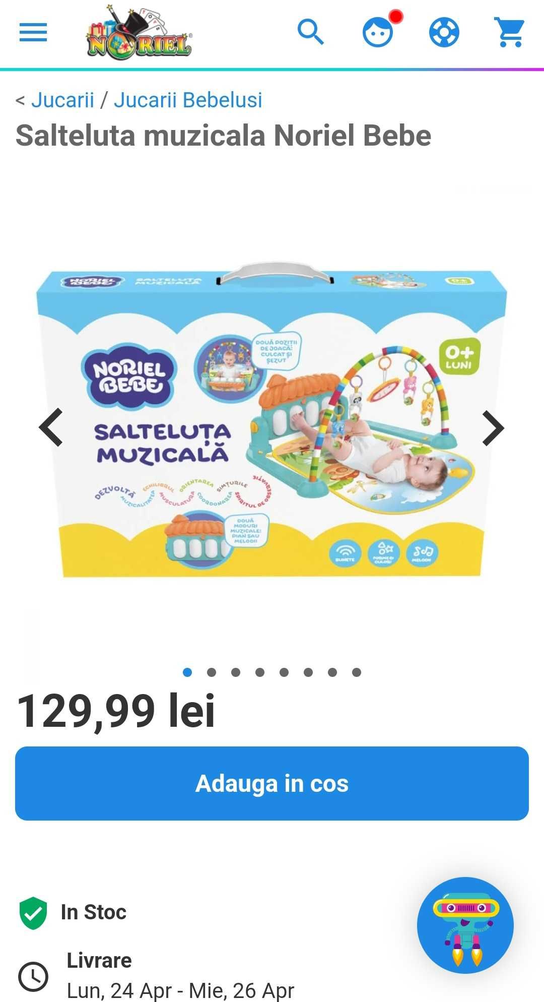 Saltea muzicală pentru bebe - Noriel