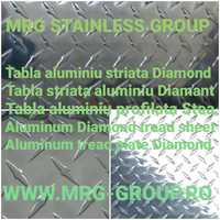 Tabla aluminiu striata Diamond  antiderapanta antialunecare Stea Inox