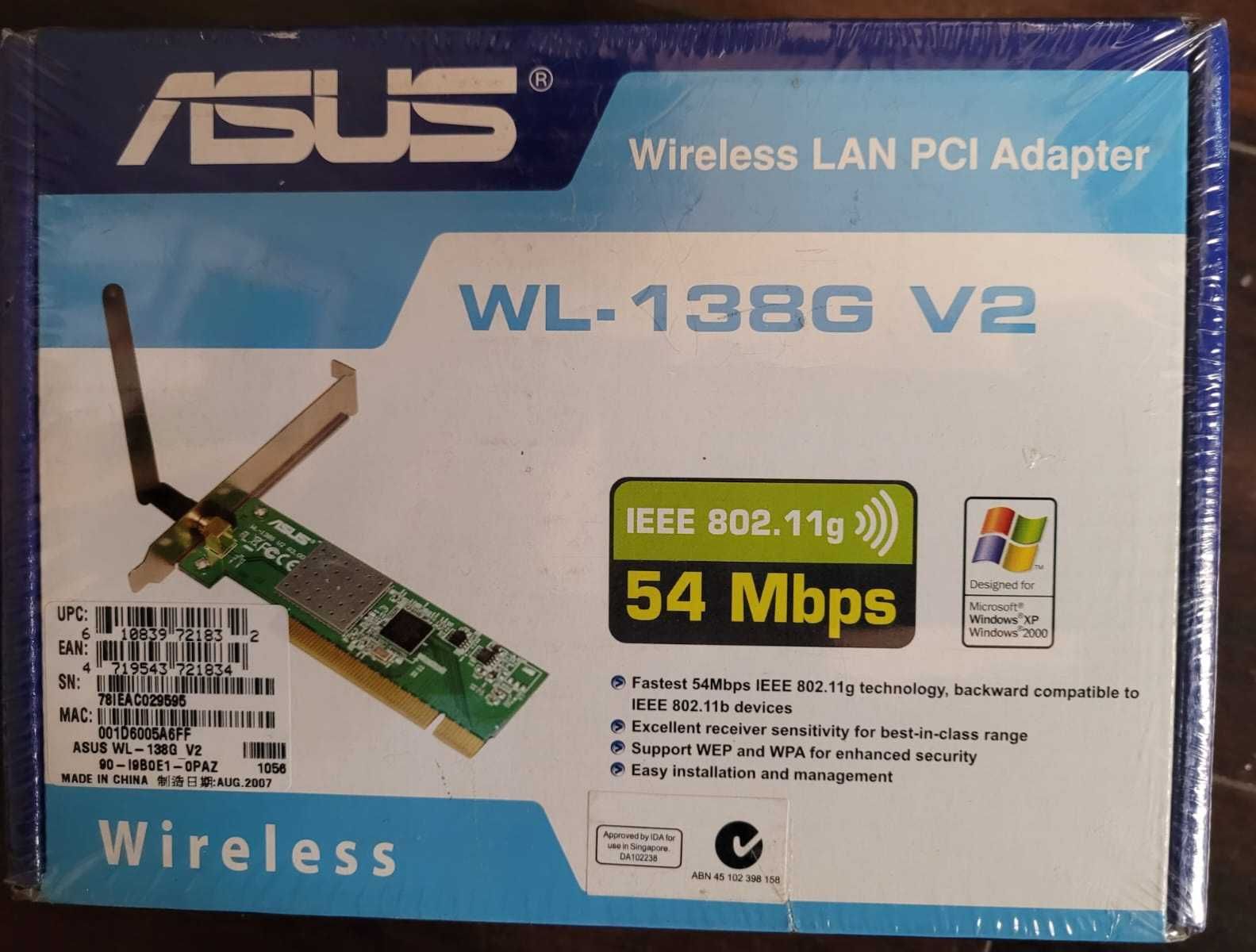 Placa retea wireless ASUS WL138G V2