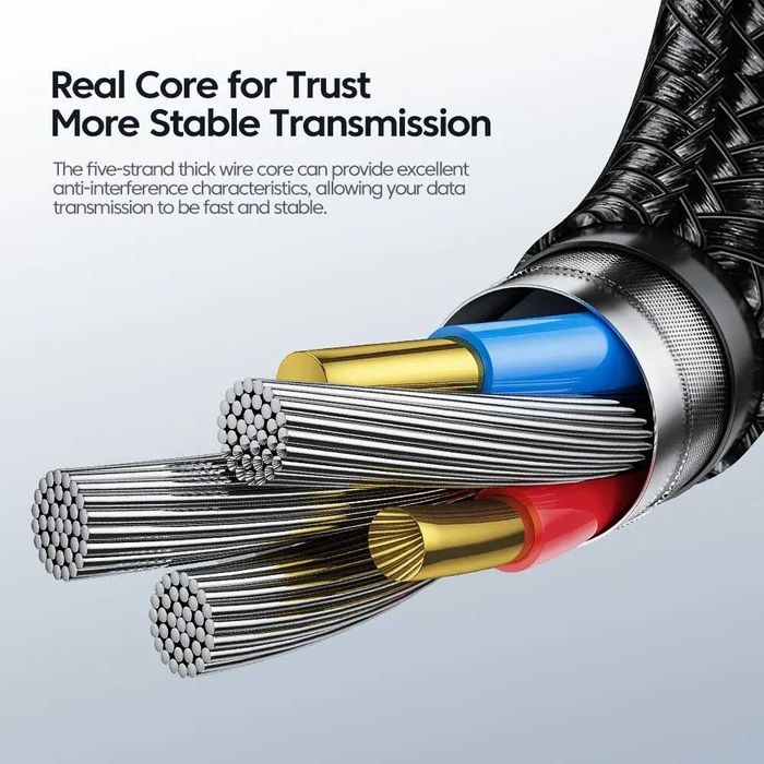 Toocki Кабел USB A to C, 2m, 100W, 6A