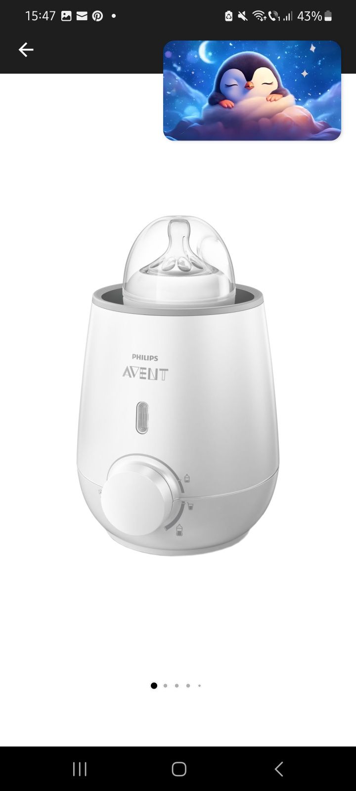 Incalzitor biberon philips avent