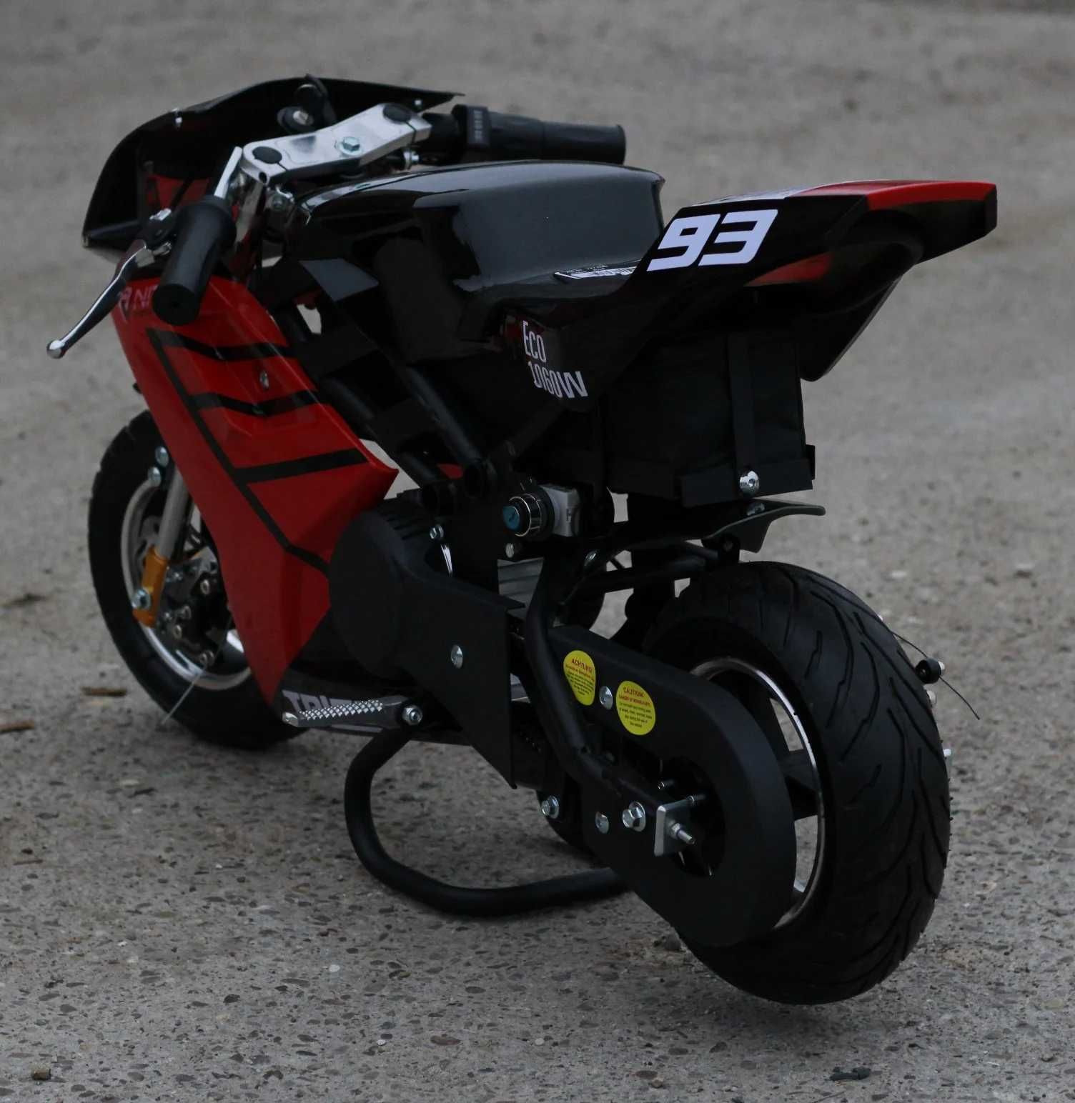 Motocicleta electrica copii 4-9 ani NITRO Pocket Bike 1060W 36V Rosu