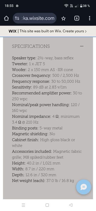 Boxe ELAC FS 247.3/jet 5/ Impecabile