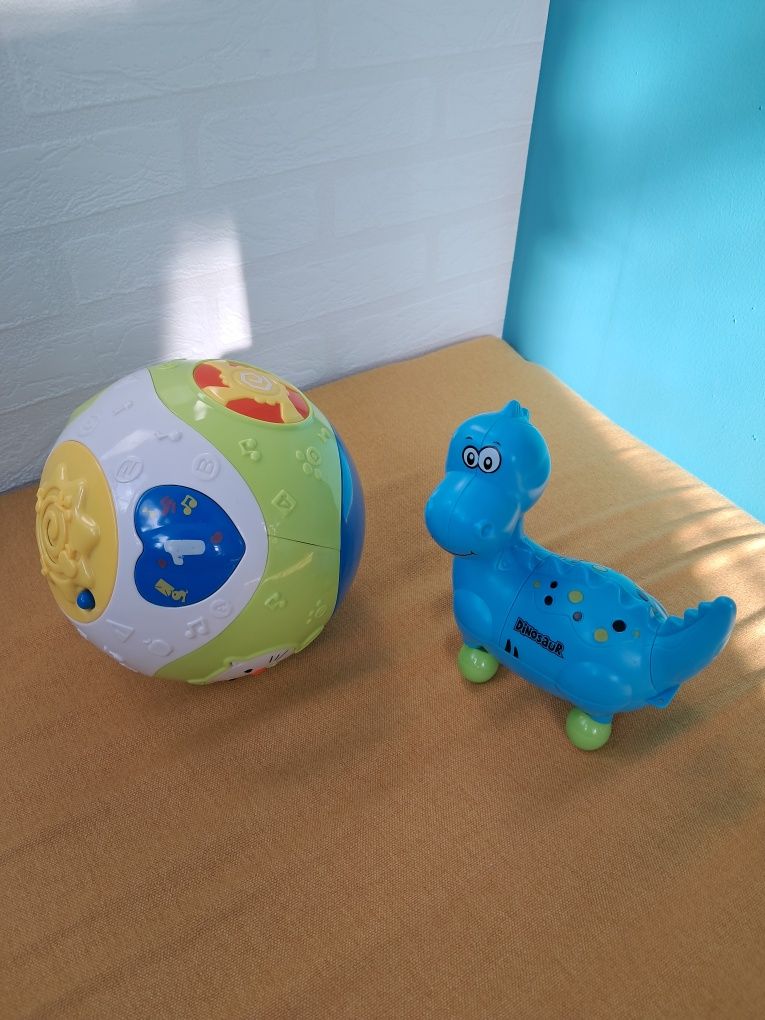 Set jucarii interactive educationale minge dinozaur