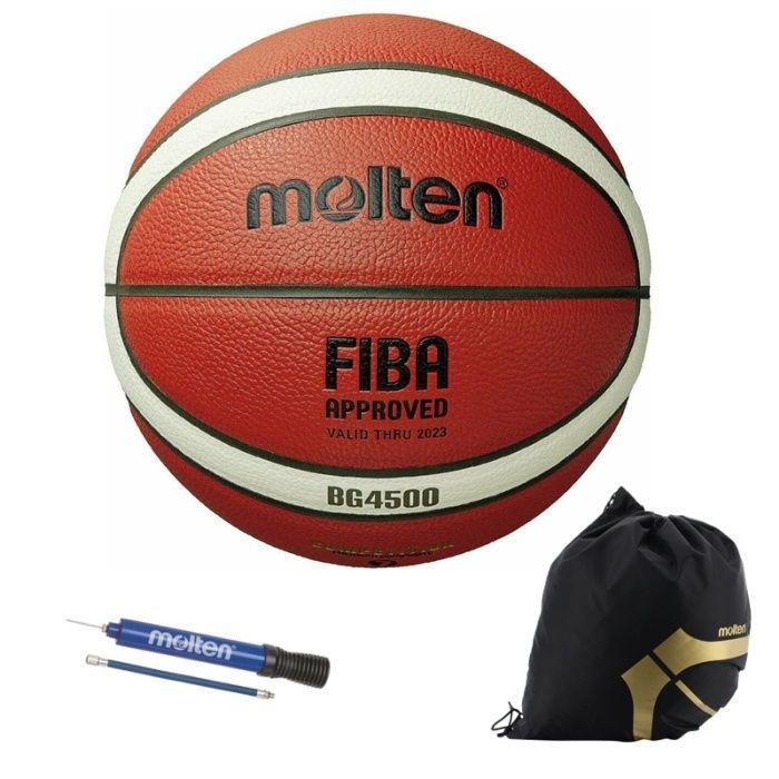 Minge baschet Molten B6G4500, aprobata FIBA, marime 6, pompa DHP21&sac
