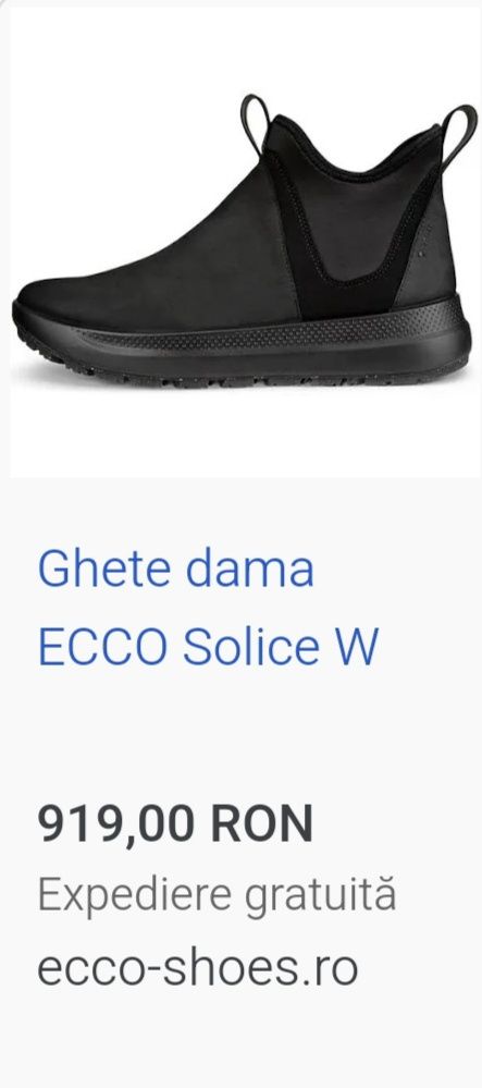Preț fix,Ghete ECCO din piele naturala,38;24cm nu Adidas Nike