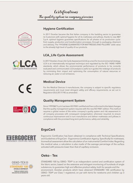 DORELANO SALTEA TRESOR 160x200 MEDIUM arc dublu impachetat individuala