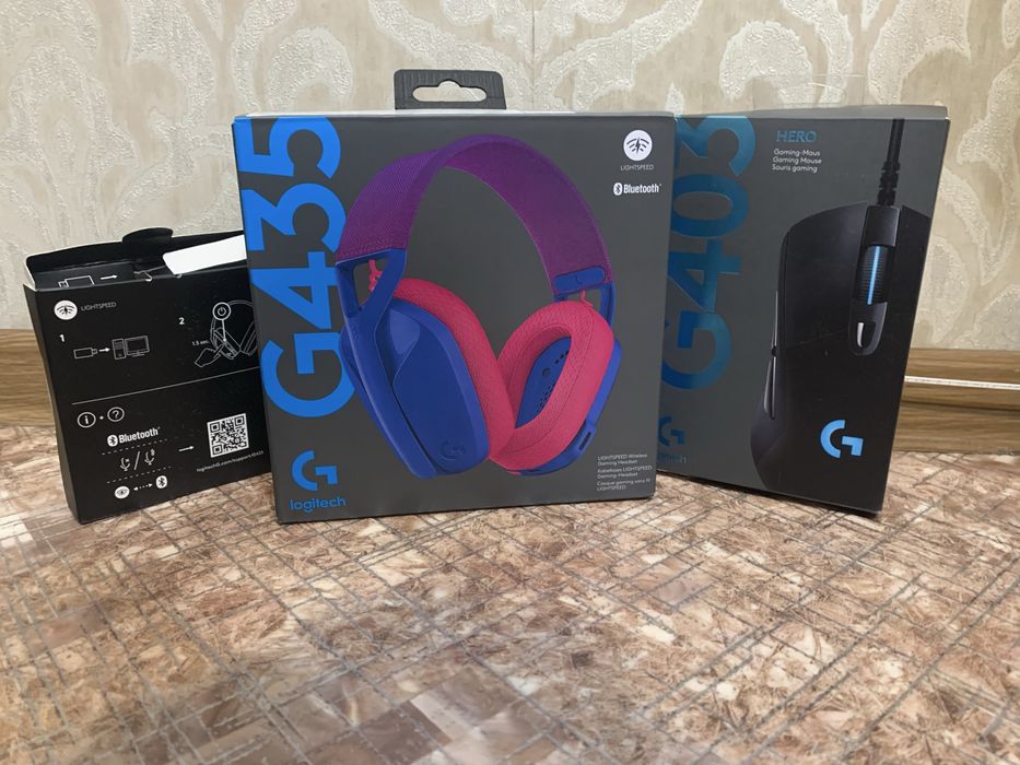 2.	Logitech G435 (Bluetooth) и мышь G403 — Оригинал, новые