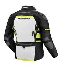 Мъжко текстилно мото яке SHIMA DUNE Fluo/White,протектори,вентилация