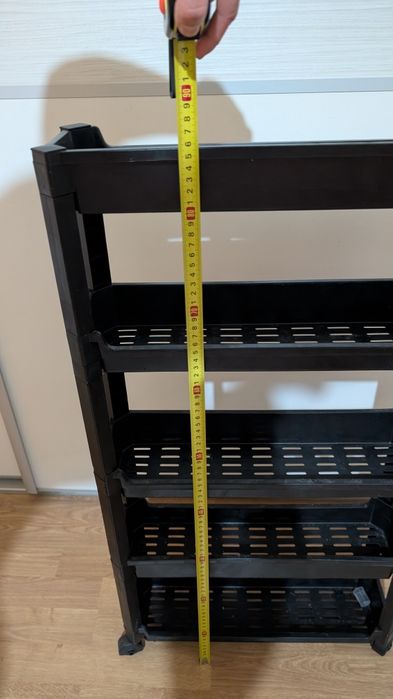 Etajera cu 4 rafturi pe roti - pt spatii inguste