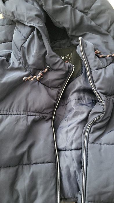 Мужской пуховик темно-синий