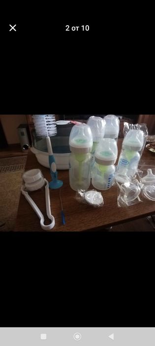 Комплект бебешки ШИШЕТА анти-колик за хранене на DR BRAWNS+подарък изк