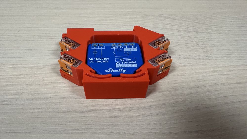 Suporti sina DIN pentru releele Shelly RGBW 2,Plus 1,Plus I4,Dimmer