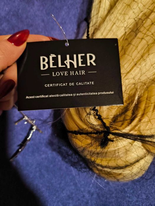Extensii BelHer Deluxe par 100% natural Remy, 65 cm blond deschis